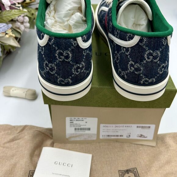 Men’s Gucci tennis 1977 low top sneakers size 13 made in Italy - Picture 10 of 12